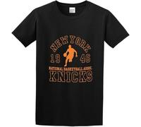 YHUYVCSAWM New York Nicks Retro Team Colors Men's Regular Fit T Shirt Manches Courtes(3X-Large)
