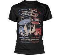 YHUYVCSAWM Plan 9 Earth Vs. The Flying Saucers 'Poster' T Shirt Manches Courtes(3X-Large)