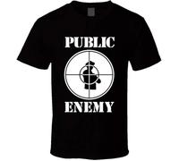 YHUYVCSAWM Public Enemy Logo T-Shirts Manches Courtes(Large)
