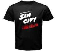 YHUYVCSAWM Sin City Movie Logo Men's Black T-Shirt Manches Courtes(XX-Large)