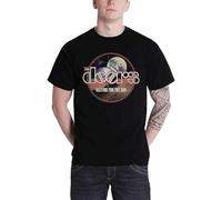 YHUYVCSAWM The Doors T Shirt Waiting for The Sun Band Logo Mens Black Colour17 Manches Courtes(X-Large)