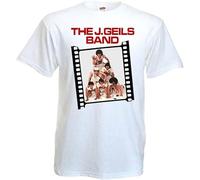 YHUYVCSAWM The J. Geils Band T-Shirt White Vintage Poster Manches Courtes(X-Large)