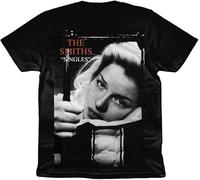 YHUYVCSAWM The Smiths Singles 1995 Organic T Shirt Morrissey Black XL Manches Courtes(Small)