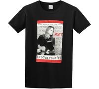 YHUYVCSAWM Unisex T-Shirt Mike Peters Exodus Tour 1992 The Alarm Black Manches Courtes(X-Large)