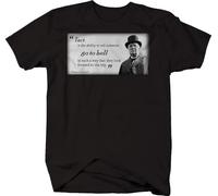 YHUYVCSAWM Winston Churchill Quote Go to Hell Look Forward Funny T Shirt Manches Courtes(X-Large)
