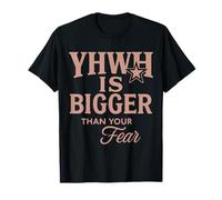 YHWH est Plus Grand Que ta Peur Hébreu Chrétien T-Shirt