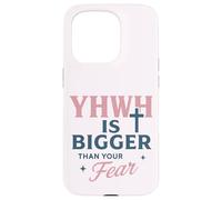 YHWH est Plus Grand Que Votre Peur, la Foi croisée Coque pour iPhone 15 Pro