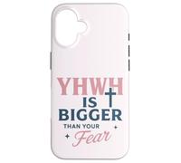 YHWH est Plus Grand Que Votre Peur, la Foi croisée Coque pour iPhone 16