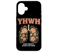 YHWH Every Breath Speak His Name Christian Faith Religiious Coque pour iPhone 16