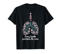 YHWH Every Breathe proclame Son nom Floral Lung T-Shirt