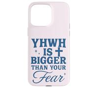 YHWH is Bigger Than Fear Message chrétien hébreu Coque pour iPhone 15 Pro Max