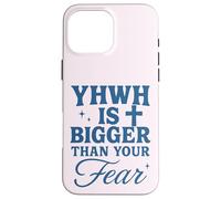 YHWH is Bigger Than Fear Message chrétien hébreu Coque pour iPhone 16 Pro Max