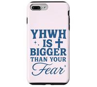 YHWH is Bigger Than Fear Message chrétien hébreu Coque pour iPhone 7 Plus/8 Plus