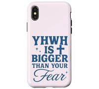 YHWH is Bigger Than Fear Message chrétien hébreu Coque pour iPhone X/XS