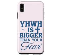 YHWH is Bigger Than Fear Message chrétien hébreu Coque pour iPhone XS Max