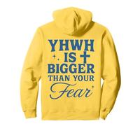 YHWH is Bigger Than Fear Message chrétien hébreu Sweat à Capuche
