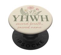 YHWH Sacré Souffle Nom Sacré Foi Chrétienne PopSockets PopGrip Adhésif
