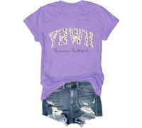 YHWH T-shirt Yahweh pour femme Yahweh Boho T-shirt chrétien à motif floral, violet clair, XL