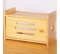 YHWKGZ Armoire de Rangement for routeur WiFi avec Porte, Support de Rangement en Bois, Cache-boîtier WiFi sans Blocage du Signal for Chambre ou Salon(Varnish,40cm/15.7in)