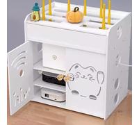 YHWKGZ Armoire de Rangement for Routeur WiFi avec Porte, Support de Rangement en PVC, Cache-boîtier WiFi sans Blocage du Signal for Chambre ou Salon(30x21.5cm/11.8x8.4in)