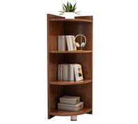 YHWKGZ Étagère d'angle, Bibliothèque d'angle avec Étagères en Éventail, Bibliothèque Ouverte en L avec Panneau Arrière, Étagère de Rangement Peu Encombrante, for Salon Et Bureau(L30xW30xH120cm)