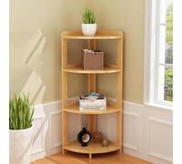 YHWKGZ Étagère d'angle, Étagère d'angle Petite Bibliothèque, Étagère D'affichage en Bois, Étagère avec Cloisons Étagère Étagère de Rangement for Salon Salle D'étude Bureau(120cm)