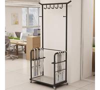 YHWKGZ Grand Porte-Parapluie en métal, Porte-Manteau et Chapeau avec bac à Eau Amovible, Porte-parapluies autoportant avec Crochets, for la Maison, l'entrée(Nero)