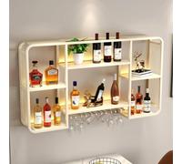YHWKGZ Porte-Bouteilles Muraux, Casier à Vin Mural de Grande Capacité, Casier À Vin de Bar Pouvant Être Suspendues ou Fixées au Mur, Type Simple avec Casier À Vin Léger For Bar, Restaurant, Intérieur(