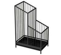 YHWKGZ Porte-Parapluie carré en métal avec Plateau de Collecte d'eau Amovible, Support de Rangement Polyvalent for queues de Billard, Cannes de Marche, Cannes(Nero,15.7x9.8in/40x25cm)