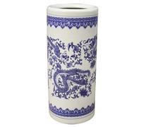 YHWKGZ Porte-Parapluie Classique en céramique avec Motif Floral, Porte Parapluie Rond, Porte-parapluies, bac de Rangement for Salon, Chambre à Coucher, Maison(Blue3,20.4x14.1in/52x36cm)