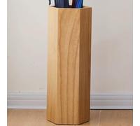 YHWKGZ Porte-Parapluie en Bois Massif avec Plateau collecteur d'eau, Porte Parapluie Rond avec Coussinet en Silicone antidérapant, bac de Rangement Polyvalent for Cannes, Cannes de Marche(Natural)