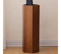 YHWKGZ Porte-Parapluie en Bois Massif avec Plateau collecteur d'eau, Porte Parapluie Rond avec Coussinet en Silicone antidérapant, bac de Rangement Polyvalent for Cannes, Cannes de Marche(Brown)