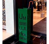 YHWKGZ Porte-Parapluie en métal avec Porte-parapluies carré autoportant avec bac de Rangement for parapluies décoratifs Creux et créatifs for la Maison(Green)