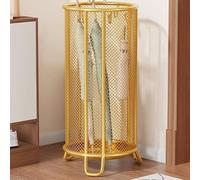 YHWKGZ Porte-Parapluie Rond en métal avec Plateau de Collecte d'eau, Porteparapluies, bac de Rangement for Cannes, Cannes de Marche, Support en Maille(Gold,19.6x7.8in/50x20cm)