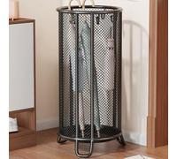 YHWKGZ Porte-Parapluie Rond en métal avec Plateau de Collecte d'eau, Porteparapluies, bac de Rangement for Cannes, Cannes de Marche, Support en Maille(Nero,19.6x7.8in/50x20cm)