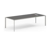 YHWKGZ Table de Conférence, Petite Table de Séminaire avec Boîtier de Gestion des Câbles, Bureau de Salle de Réunion, 63 Pouces de Long for 4 À 6 Personnes Table de Séminaire de Formation