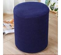 YHWW Housse de protection pour repose-pieds carré/rond, en jacquard extensible, antidérapante, avec élastique en bas, lavable, rouge/gris/marron/beige