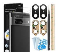 YHX-OU 2 Pièces Lentille Caméra pour Google Pixel 7 Lentille en Verre Vitre Appareil Photo avec Pincettes + 2 Pièces pour Google Pixel 7 Lentille Caméra Protection