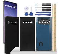 YHX-OU 6.1'' Noir Cache Batterie pour Samsung Galaxy S10 SM-G973F SM-G973U SM-G973W Couvercle de Batterie de Batterie Remplacement pour Galaxy S10 + Outil d'installation