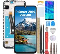 YHX-OU 6.21'' Noir+Cadre Écran LCD pour Huawei P Smart 2019 Pot-LX3 Pot-LX1 POT-AL00 Ecran Complet avec Chassis LCD Display Ensemble de numériseur d'écran Tactile Remplacement + Outil + Verre trempé