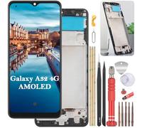 YHX-OU 6.4" Noir AMOLED Écran avec Châssis pour Samsung Galaxy A32 4G SM-A325F SM-A325M SM-A325N Écran Complet Tactile LCD Display de Rechange avec Outils