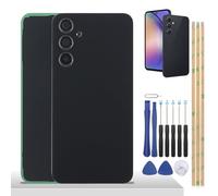 YHX-OU 6.4'' Noir Cache Batterie pour Samsung Galaxy A54 5G Vitre arrière avec lentille, Coque arrière de Batterie Remplacement pour Galaxy A54 5G + Outil