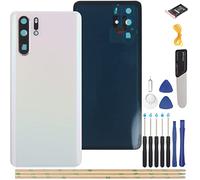 YHX-OU 6.47'' Couvercle de Batterie pour Huawei P30 Pro Vitre arrière, Coque arrière de Batterie Remplacement + Outil d'installation (Prism Blanc)