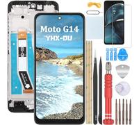 YHX-OU 6.5" Noir Kit Écran LCD avec Châssis pour Motorola Moto G14 XT-2341-3 PAYF0010IN Écran Complet Tactile LCD Display de Rechange avec Film de Protection D'écran et Outils