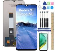 YHX-OU 6.53" Noir Kit TFT Écran LCD pour Xiaomi Poco M3 M2010J19CG Redmi 9T M2010J19SG Écran Complet Tactile LCD Display de Rechange avec Film de Protection D'écran et Outils