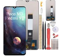 YHX-OU 6.53" Noir LCD Display pour Xiaomi Poco M3 Redmi 9T Écran LCD Ensemble de numériseur Tactile Remplacement d'écran avec Outil d'installation