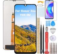 YHX-OU 6.56" Noir Kit Écran LCD pour Honor X6a WDY-LX1, WDY-LX2 Écran Complet Tactile LCD Display de Rechange avec Film de Protection D'écran et Outils