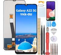 YHX-OU 6.6" Noir Écran Complet Tactile LCD de Rechange pour Samsung Galaxy A22 5G SM-A226B LCD Display Assemblé Remplacement d'écran avec Film de Protection D'écran et Outils