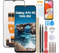 YHX-OU 6.6'' Noir Écran Complet Tactile pour Samsung Galaxy A14 4G SM-A145P SM-A145R Écran LCD Ensemble de numériseur Tactile Remplacement d'écran avec Outil d'installation+Verre trempé