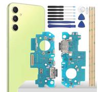 YHX-OU 6.6" Prise de Charge pour Samsung Galaxy A34 5G SM-A346B, SM-A346B/DS Connecteur Dock Port de Charge Type-C Microphone câble Audio Jack Flex + Outil d'installation